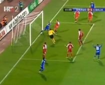 Gafă formidabilă. Un fotbalist de la Dinamo Zagreb a reuşit să rateze de pe linia porţii! (VIDEO)