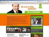 Site-ul lui Traian Băsescu, clonat. ?De ce ţi-e frică, păsărică?? pe post de slogan (FOTO)