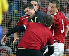 Fanul care a întrerupt partida Danemarca - Suedia în 2007, obligat să plătească 120.000 de euro daune