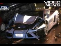 Poliţiştii italieni au făcut praf un Lamborghini de 165.000 de euro (VIDEO)