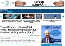 Sondaj al publicaţiei americane Huffington Post:  L-a lovit Băsescu pe băiat?