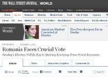 Alegerile prezidenţiale din România, în presa internaţională 