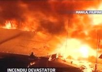 Filipine. Doi oameni au murit şi 15.000 nu mai au locuinţe în urma unui puternic incendiu