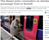 Regina Marii Britanii călătoreşte cu trenul de navetişti (FOTO)