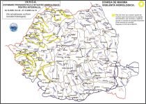 Cod galben de inundaţii în 12 judeţe din Transilvania, Maramureş, Crişana, Banat şi Oltenia