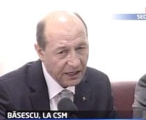 Băsescu la CSM: În Justiţie lucrurile se mişcă într-o direcţie pozitivă, inclusiv în lupta anticorupţie