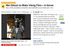 Mel Gibson va regiza un film despre vikingi, în engleza veche şi scandinavă