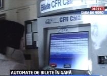 Automat pentru achiziţionarea biletelor de călătorie în Gara de Nord (VIDEO)