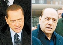 Silvio Berlusconi suferă de calviţie? Premierul italian, fotografiat cu perucă 