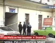 Sediul PSD Cluj, spart de autori rămaşi necunoscuţi