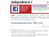 Un român din Dublin a murit, după ce a fost bătut de un bărbat