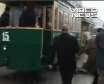 Accident de tramvai surprins de un reporter din Sarajevo (VIDEO)
