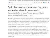 Un român, împuşcat mortal de un agricultor italian, în timp ce încerca să fure de la ferma acestuia