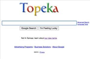 De 1 Aprilie, Google îşi schimbă numele în Topeka