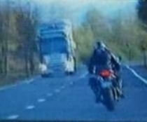 Motociclist arădean, surprins de radar cu 232 km/h (VIDEO)