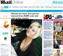 O tânără de 20 de ani are interdicţie în toare barurile şi cluburile din Marea Britanie