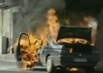 Maşină cuprinsă de flăcări în centrul Braşovului (VIDEO)