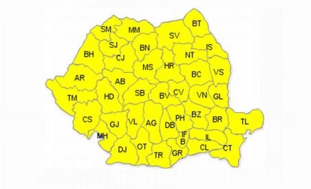 Cod Galben de caniculă în toată România