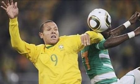 Brazilia - Coasta de Fildeş 3-1. "Mâna lui Dumnezeu" îi pune pe sud-americani în optimile CM 2010