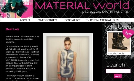Fiica de 13 ani a Madonnei şi-a lansat un blog de modă. Vezi ce a scris în prima postare