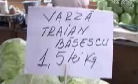 Un comerciant din Alba Iulia vinde legume cu nume de politicieni (VIDEO)