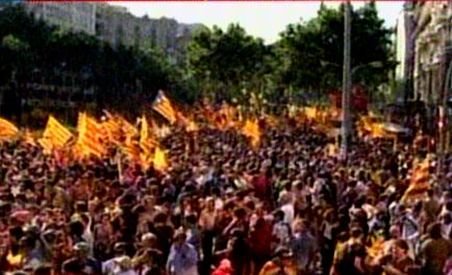 Spania. Peste un milion de oameni au manifestat pentru autonomia Cataloniei (VIDEO)