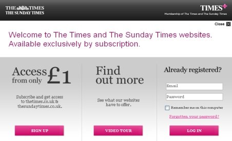 The Times a pierdut 66% dintre cititori, după introducerea taxei pentru conţinutul online