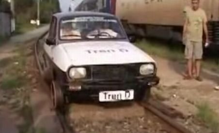 Tren-D, maşina care circulă pe calea ferată (VIDEO)