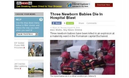 Tragedia de la Maternitatea Giuleşti, în presa internaţională (VIDEO)