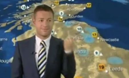 Gafă live la BBC: Prezentatorul meteo face un gest obscen (VIDEO)