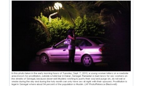 Prostituatele din Senegal aşteaptă cu nerăbdare sfârşitul Ramadanului
