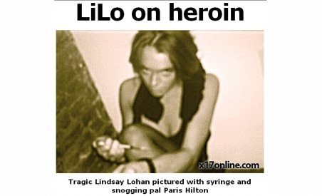 Lindsay Lohan, fotografiată în timp ce ia heroină