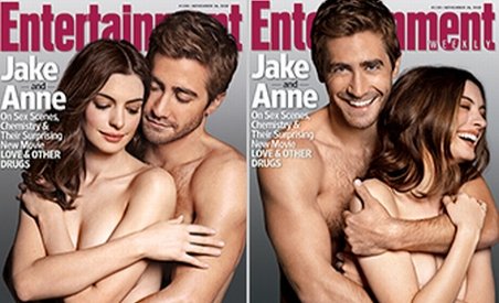 Anne Hathaway şi Jake Gyllenhaal au pozat nud pentru revista Entertainment Weekly
