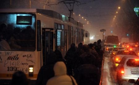 Circulaţia tramvaielor 41, blocată în zona Ciurel din Capitală