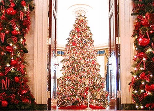 Casa Albă, împodobită de Crăciun: Câinele prezidenţial, marea vedetă a ornamentelor