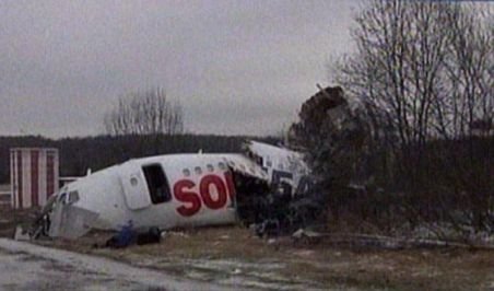 Aeronava Tupolev prăbuşită sâmbătă &quot;făcea zgomote ciudate&quot;  şi avea probleme grave de funcţionare
