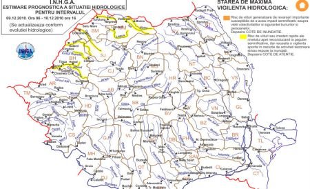 Pericol de inundaţii: Cod Portocaliu pe Dunăre, în sectorul Calafat-Bechet