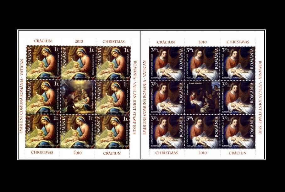 Cadou de la Papa: &quot;Crăciun&quot; scris în limba română pe timbrele din Vatican