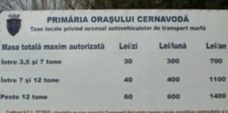 Primăria din Cernavodă impune taxă maşinilor de mare tonaj care vor să tranziteze oraşul