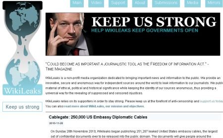 Site-ul WikiLeaks, nominalizat la premiul Nobel pentru Pace