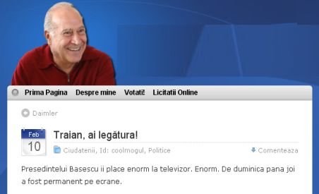 Preşedintelui Băsescu îi place enorm la televizor: &quot;Traian, ai legătura!&quot;