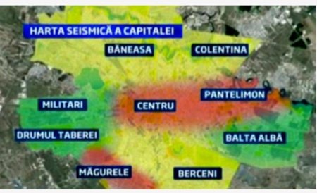  Harta seismică a Bucureştiului: Vezi zonele cu cel mai ridicat risc în caz de cutremur