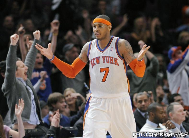 Carmelo Anthony o conduce pe New York Knicks spre a doua victorie consecutivă
