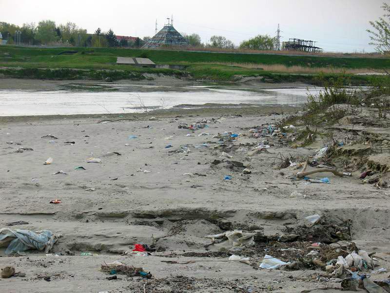 Râul Argeş, acoperit de gunoaie, ignorat de autorităţile statului 93789