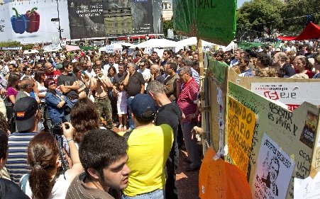 Noi proteste în Spania, în timpul scrutinului electoral