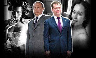 Rivalitatea dintre Putin şi Medvedev, alimentată de două fete frumoase 