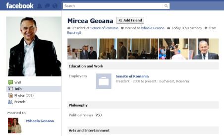 Geoană, fan înrăit Facebook: Îşi va alege invitaţii de ziua lui de pe platforma de socializare