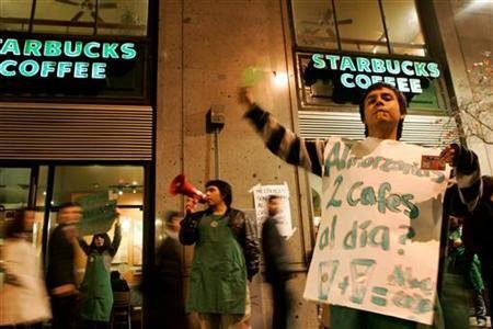 Grevă la o cafenea Starbucks din Chile. Angajaţii vor salarii mai mari