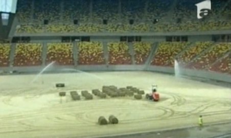 Lucrările la Arena Naţională, pe ultima sută de metri. Se montează gazon din Italia
