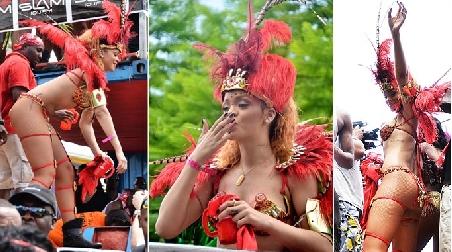 Rihanna încinge atmosfera în Barbados. O admiratoare o apucă de sâni pe cântăreaţă 103179